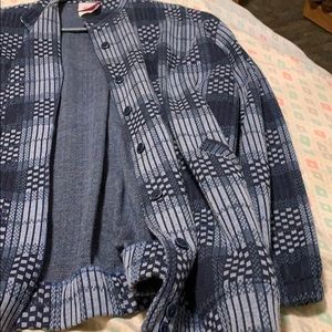 checkered cardigan